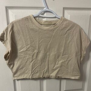 Casual Tan Women's Crop Top